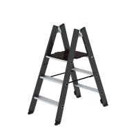 Munk Günzburger ML Klapptritt beidseitig begehbar RAL 7016, 3 Stufen  