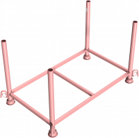 Stapelpalette, 130 x 70 x 70 cm lackiert