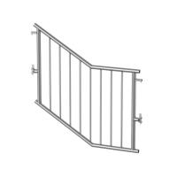 Ringscaff Geländer schräg 1,50 m x 0,50 m