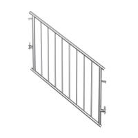 Ringscaff Füllstabgeländer schräg 1,50 x 1,10 m