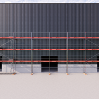 Fassadengerüst Paket Rux Framescaff, 128,94 m², Feldl. 3,07 m 