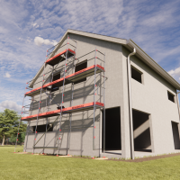 Rux Framescaff Fassadengerüst 56 m² | Komplettes Gerüstpaket - technisch kompatibel zu Layher 