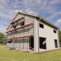 Rux Framescaff Fassadengerüst 75 m² | Komplettes Gerüstpaket - technisch kompatibel zu Layher 