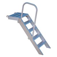 Alu Podest-Treppe Rux Ringscaff 1 m, mit Aufstiegshilfe einseitig 