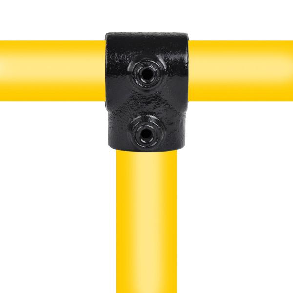 Typ_2 Rohrverbinder T-Stück kurz Ø 48,3 mm (schwarz) 