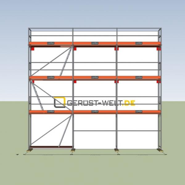 Fassadengerüst Paket Rux Framescaff, 54 m², Feldl. 2,57 m 