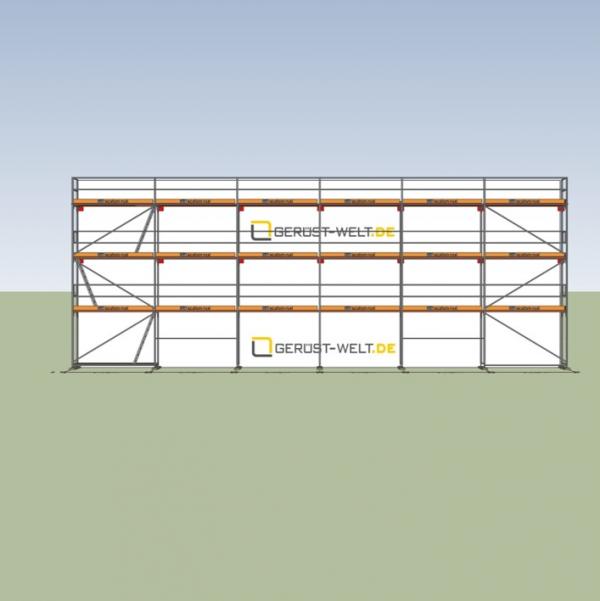 Fassadengerüst Paket Rux Framescaff, 128,94 m², Feldl. 3,07 m 
