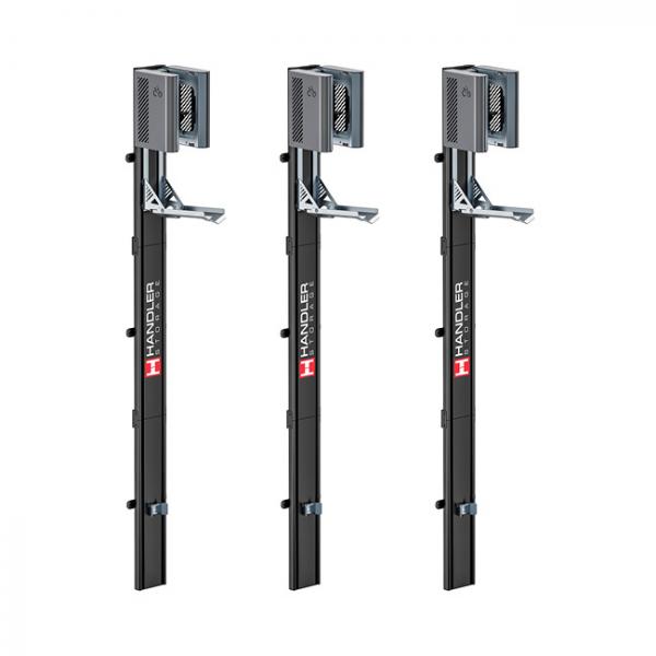 3ER-SET Handler Storage Fahrradlift - Vertikale Fahrradhalterung Wand Grau 