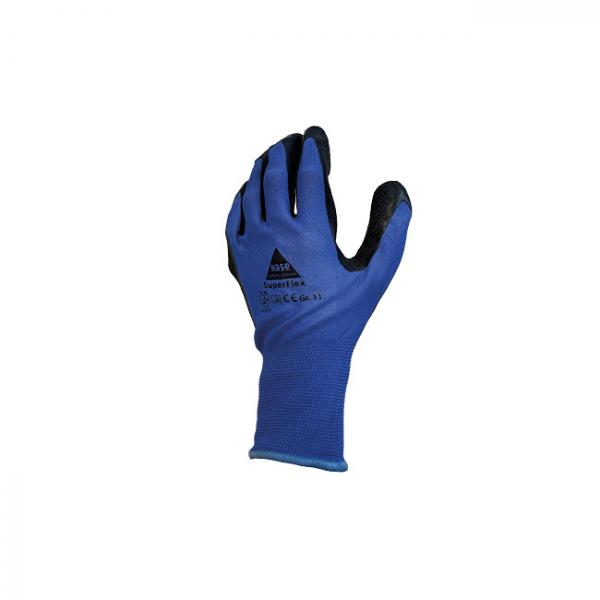 Arbeitshandschuh SuperFlex 1 Paar blau/schwarz Latex 