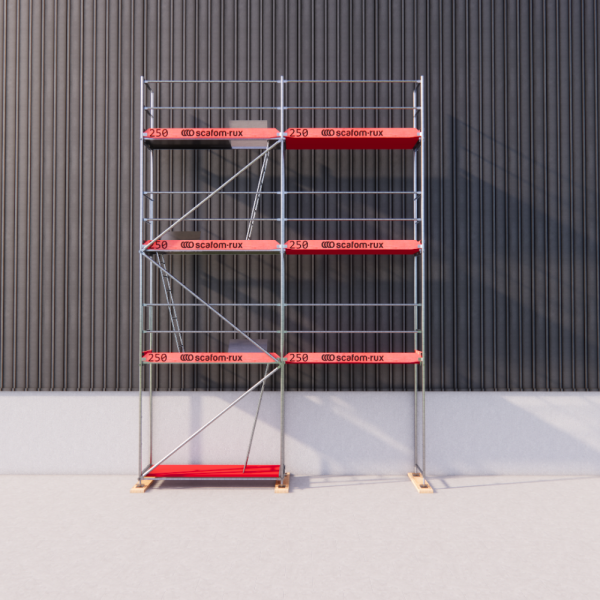 Rux Super Fassadengerüst 68m² | Komplettes Gerüstpaket – Feldlänge 2,5 m 