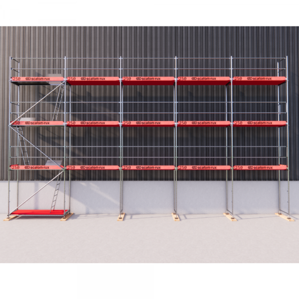 Rux Super Fassadengerüst 108m² | Komplettes Gerüstpaket – Feldlänge 2,5 m 