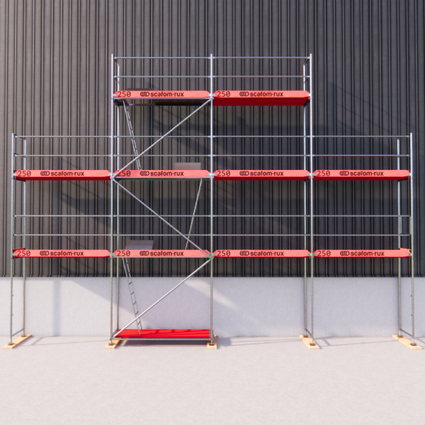 Rux Super Fassadengerüst 78m² | Komplettes Gerüstpaket – Feldlänge 2,5 m  