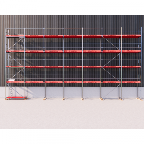 Rux Super Fassadengerüst 185m² | Komplettes Gerüstpaket – Feldlänge 2,5 m  