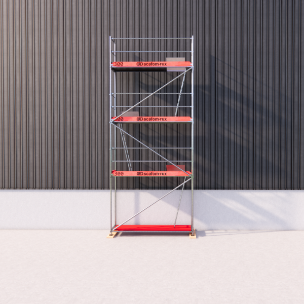 Rux Super Fassadengerüst 32m² | Komplettes Gerüstpaket – Feldlänge 3,00 m 