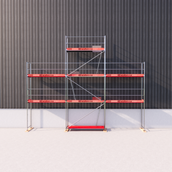 Rux Super Fassadengerüst 68m² | Komplettes Gerüstpaket – Feldlänge 3,00 m 