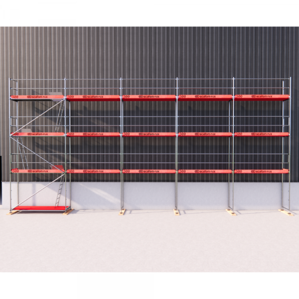 Rux Super Fassadengerüst 128m² | Komplettes Gerüstpaket – Feldlänge 3,00 m  