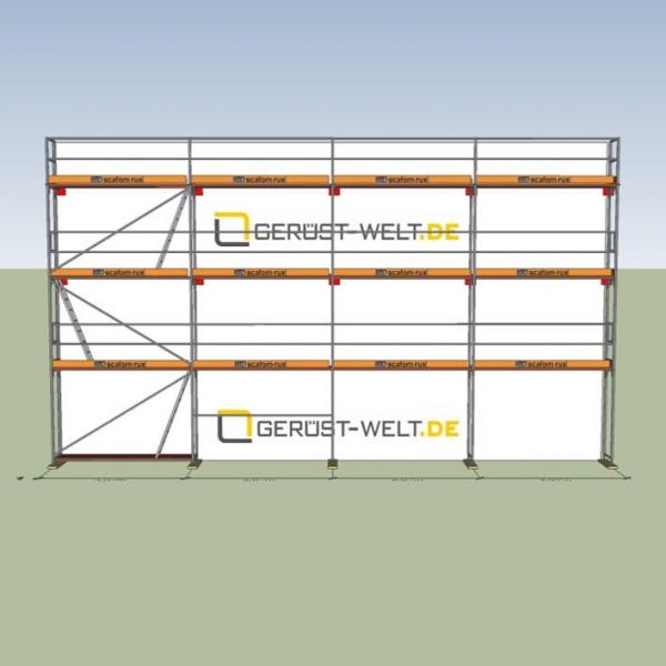 Fassadengerüst Paket Rux Framescaff, 85,96 m², Feldl. 3,07 m 