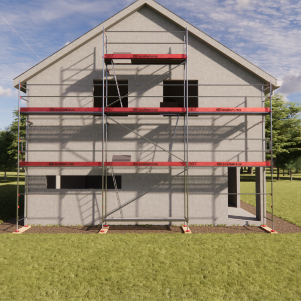 Rux Framescaff Fassadengerüst 65 m² | Komplettes Gerüstpaket - technisch kompatibel zu Layher 