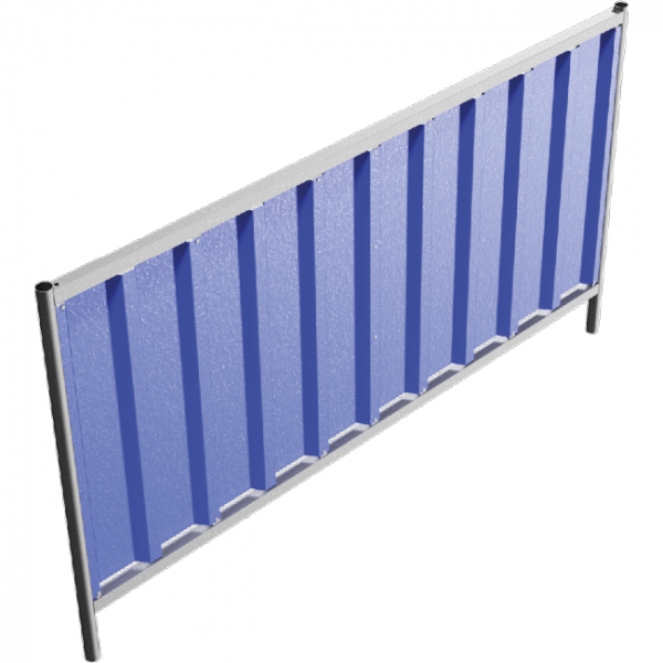 Mobilzaun / Absperrgitter / Sichtschutzwand „Trapez“, 2,2 x 1,20 m blau