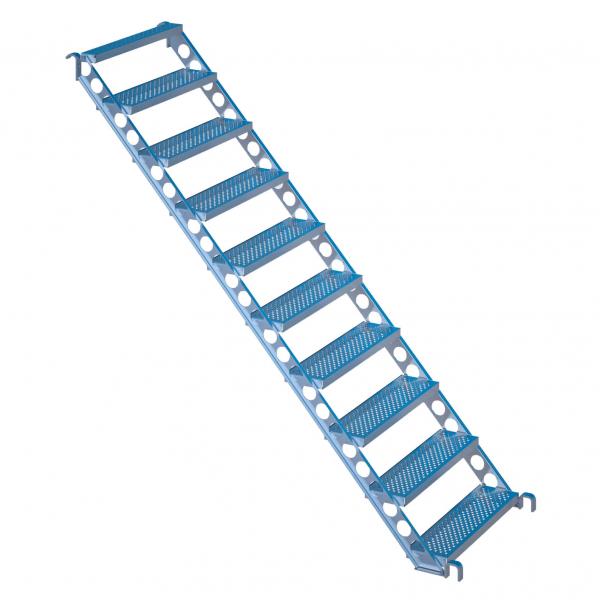 Bautreppe aus Stahl 2,9 x 0,8 m, Feldlänge 2.00 m, gebraucht 