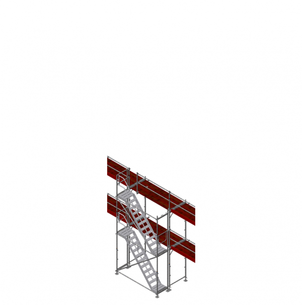 Gerüsttreppe universal, max. Ausstiegshöhe 4 m 