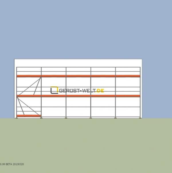 Fassadengerüst Paket Rux Super 65, 62,5 m², Feldl. 2,5 m 