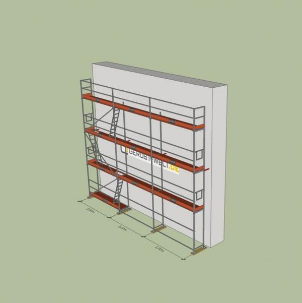 Fassadengerüst Paket Rux Super 65 ALU, 63 m², Feldl. 3,0 m 