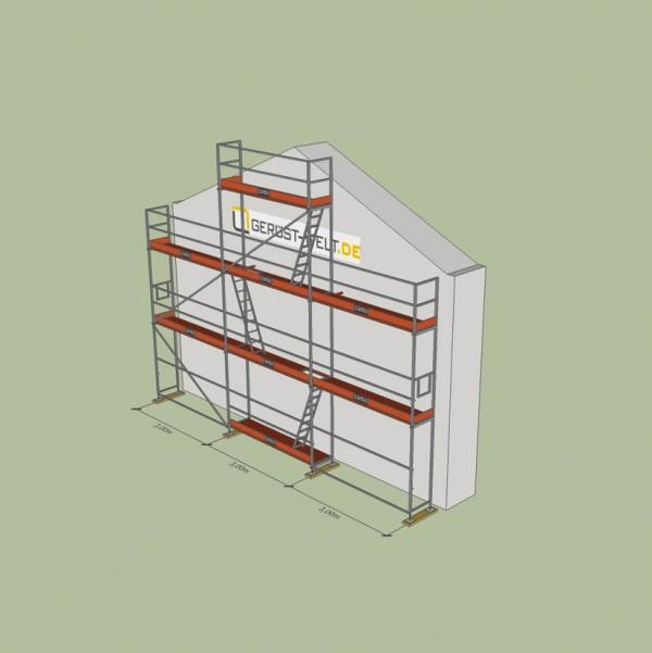 Fassadengerüst Paket Rux Super 65 ALU, 51 m², Feldl. 3,0 m 