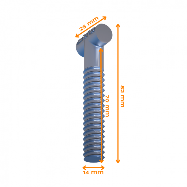 Hammerkopfschraube & Bundmutter SW22 feuerverz. mit Schnellgewinde 