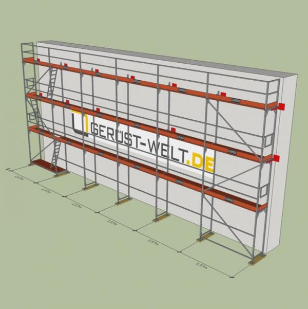 Fassadengerüst Paket Rux Framescaff, 108 m², Feldl. 2,57 m 
