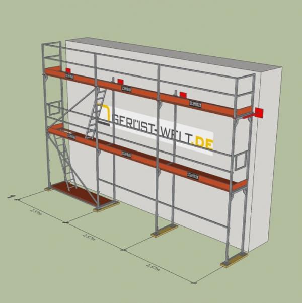 Fassadengerüst Paket Rux Framescaff, 38,6 m², Feldl. 2,57 m 