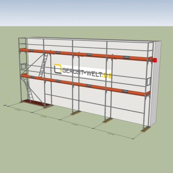 Fassadengerüst Paket Rux Framescaff, 54,4 m², Feldl. 2,57 m 