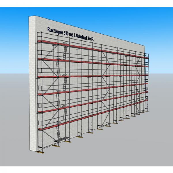 Gebrauchtes Fassadengerüst 500 m², Rux Super 65, Feldlänge 3,0 m Alu-Belag 