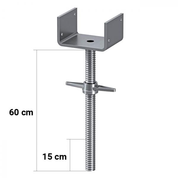 Kopfspindel starr 0,60 m | mit U-Profil 