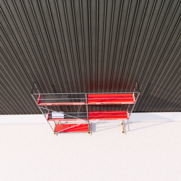 Rux Super Fassadengerüst 28m² | Komplettes Gerüstpaket – Feldlänge 2,5 m  