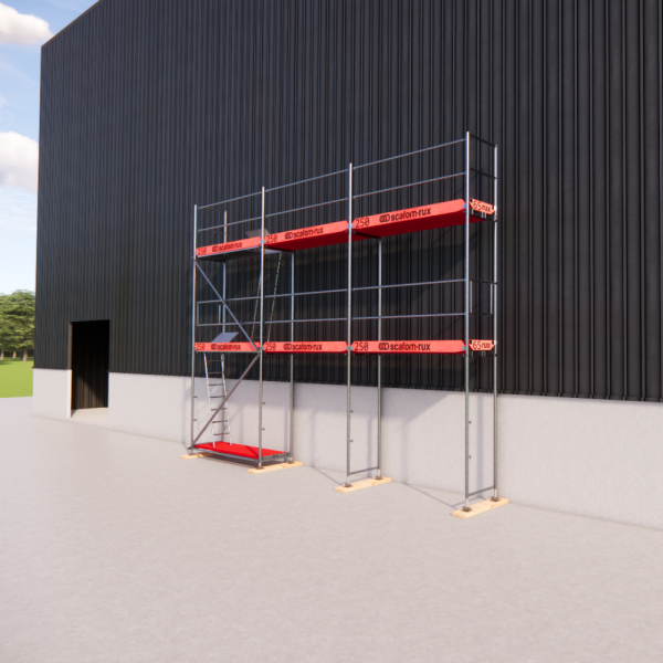 Rux Super Fassadengerüst 51m² | Komplettes Gerüstpaket – Feldlänge 2,5 m 