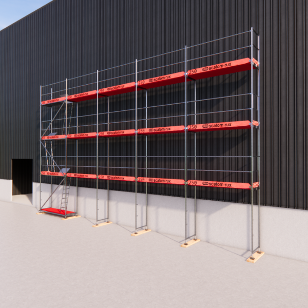 Rux Super Fassadengerüst 108m² | Komplettes Gerüstpaket – Feldlänge 2,5 m 