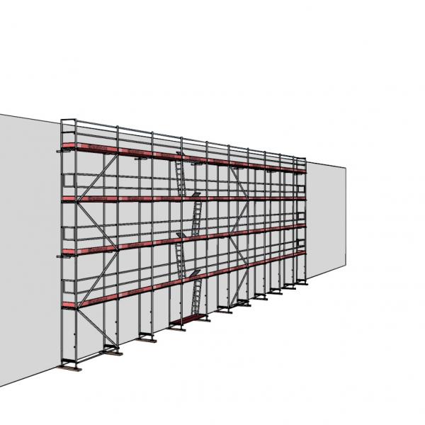 Rux Super Öse ALU Fassadengerüst 283 m², Feldlänge 3,00 m Holz-Belag 