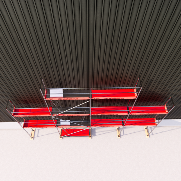 Rux Super Fassadengerüst 78m² | Komplettes Gerüstpaket – Feldlänge 2,5 m  