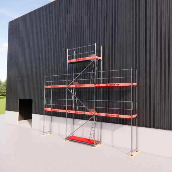Rux Super Fassadengerüst 68m² | Komplettes Gerüstpaket – Feldlänge 3,00 m 