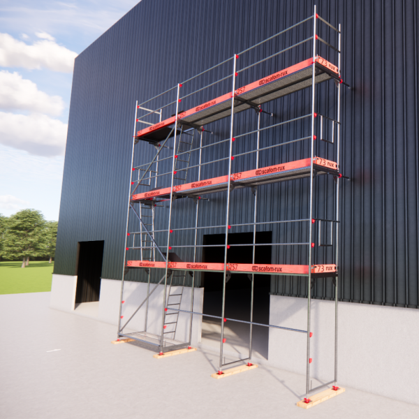 Rux Framescaff Fassadengerüst 70 m² | Komplettes Gerüstpaket - technisch kompatibel zu Layher 