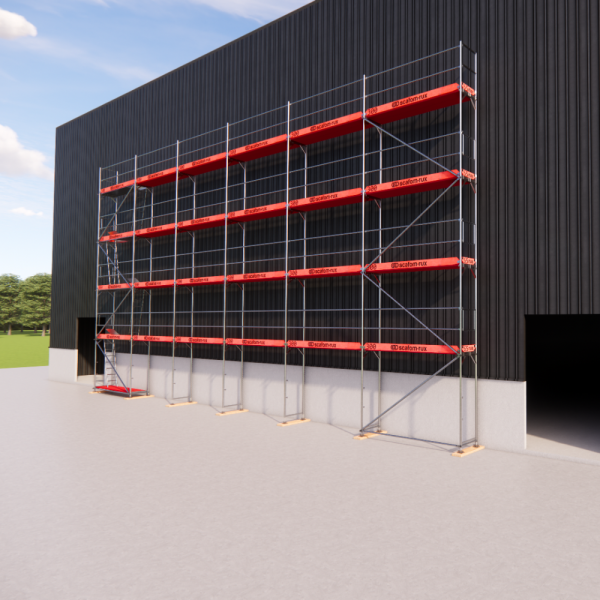 Rux Super Fassadengerüst 190 m² | Komplettes Alugerüst-Paket für Fassadenarbeiten 
