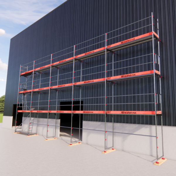 Rux Framescaff Fassadengerüst 131 m² | Komplettes Gerüstpaket - technisch kompatibel zu Layher 