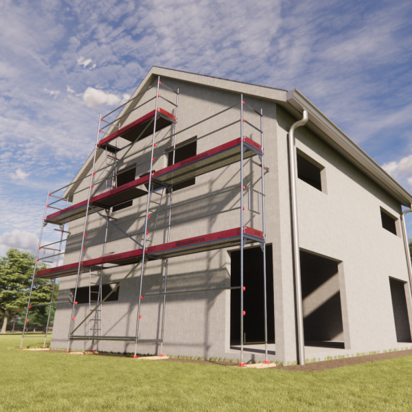 Rux Framescaff Fassadengerüst 65 m² | Komplettes Gerüstpaket - technisch kompatibel zu Layher 