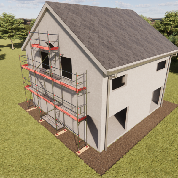 Rux Framescaff Fassadengerüst 56 m² | Komplettes Gerüstpaket - technisch kompatibel zu Layher 