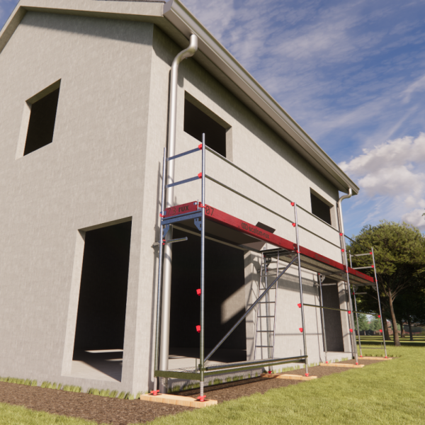 Rux Framescaff Fassadengerüst 41 m² | Komplettes Gerüstpaket - technisch kompatibel zu Layher 