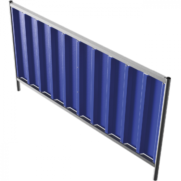 Mobilzaun / Absperrgitter / Sichtschutzwand „Trapez“, 2,2 x 1,20 m blau