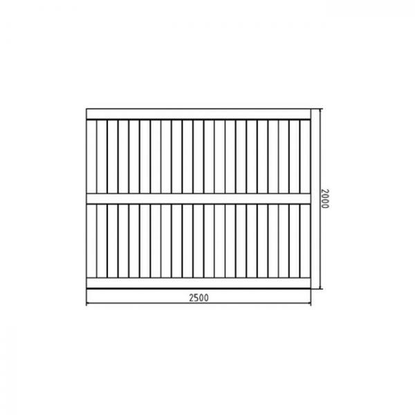 Holzbauzaun Zaunelement 2,50 x 2,00 m 