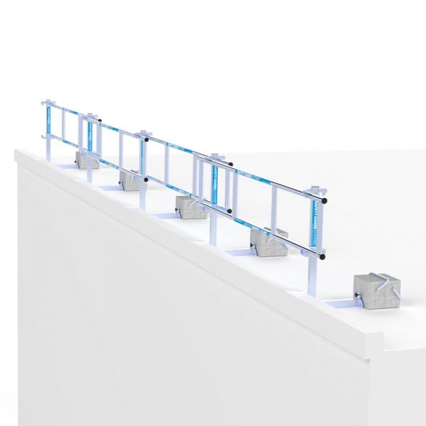 SGS Slim Dachrandsicherung für Flachdächer 3,00 - 27,00 m 