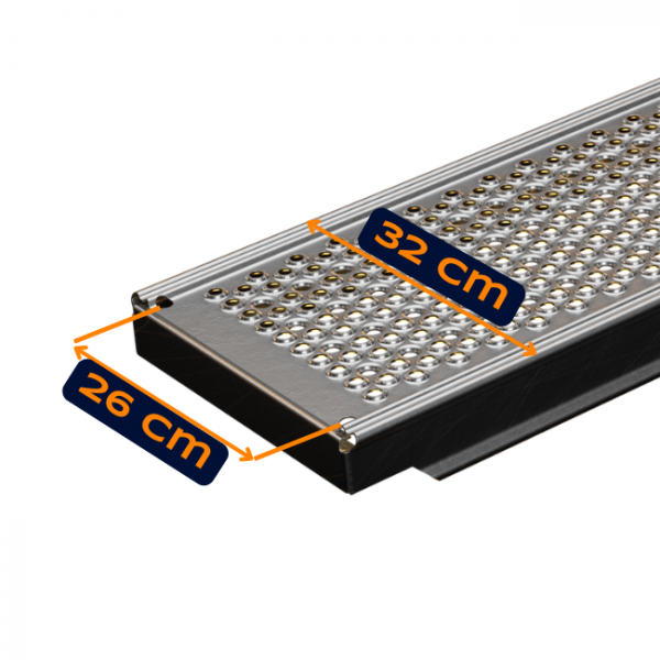 Belagbohle aus Stahl SL, Breite 0,32 m | Plettac SL kompatibel 